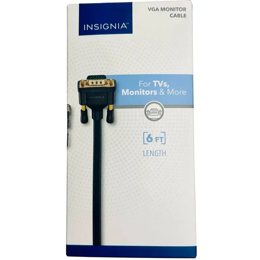 Insignia 6ft VGA Cable Monitor Cable New in Box PC Projector TV